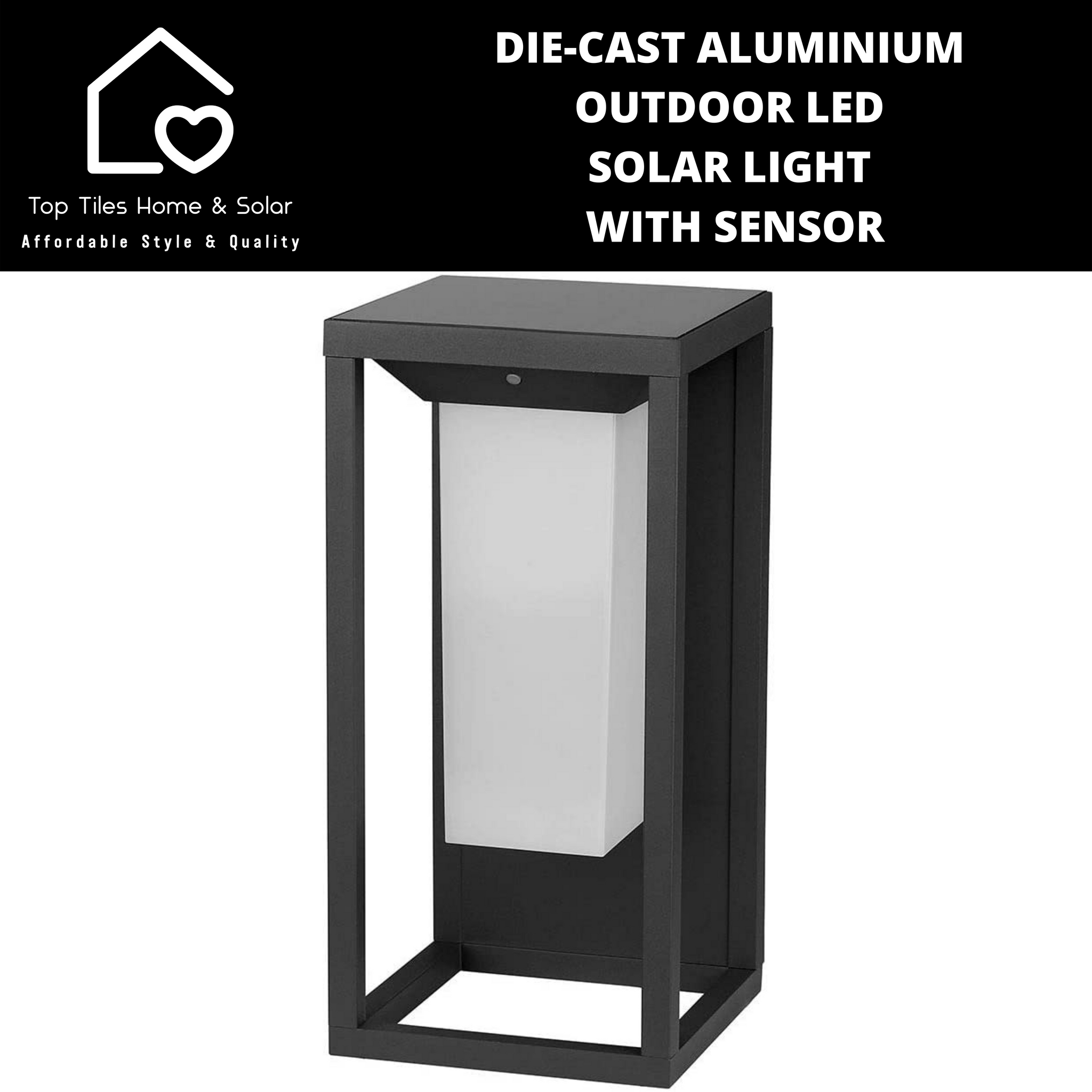 Die-Cast Aluminium Outdoor LED Solar Light with Sensor