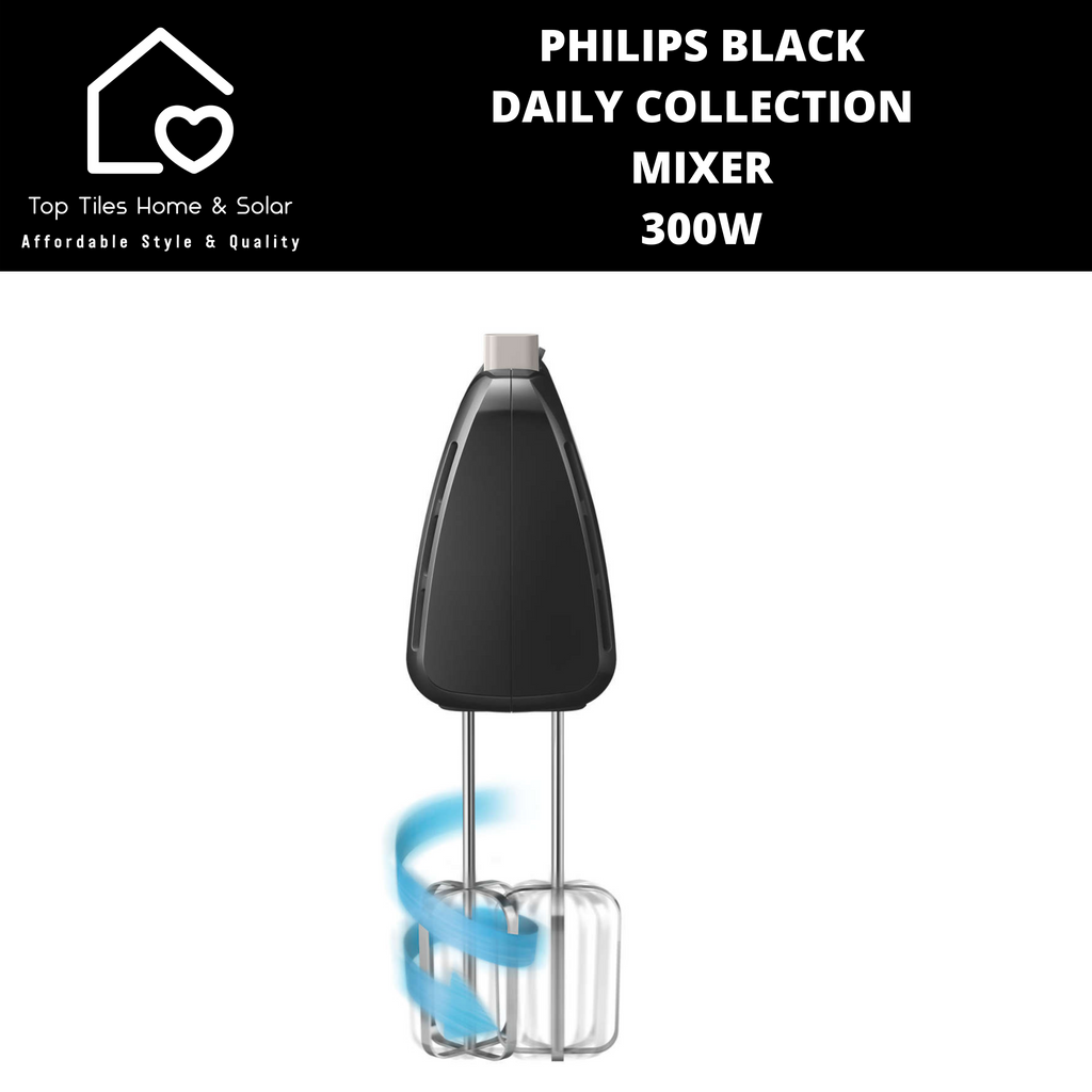 Philips Black Daily Collection Hand Mixer 300W Top Tiles Home