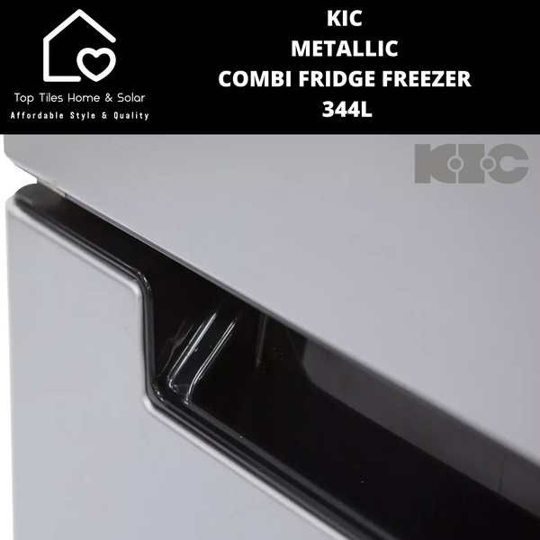 KIC Metallic Combi Fridge Freezer - 344L