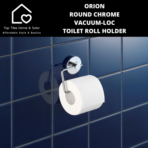 Orion Round Chrome Vacuum-Loc Toilet Roll Holder