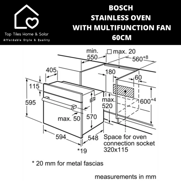 Bosch Series 2 - Digital Oven with Multifunction Fan - 60cm