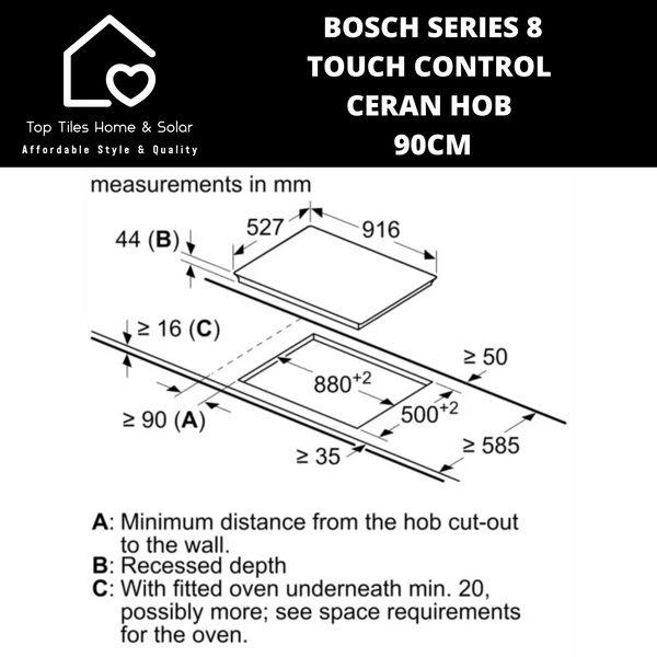 Bosch Series 8 - Touch Control Ceran Hob - 90cm