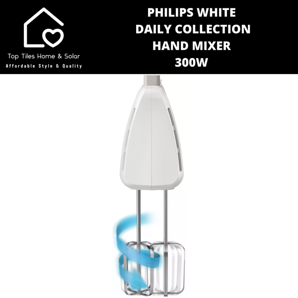 Philips White Daily Collection Hand Mixer - 300W