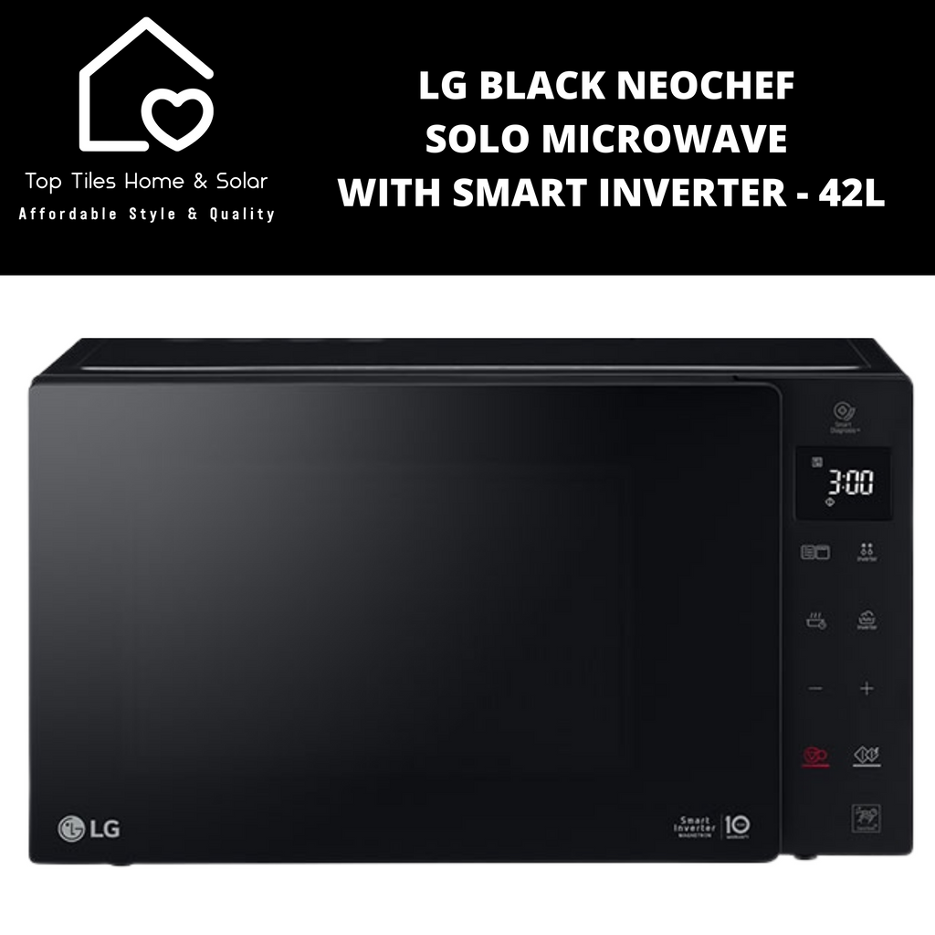 LG Black NeoChef Solo Microwave with Smart Inverter 42L Top