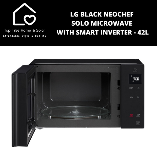 LG Black NeoChef Solo Microwave with Smart Inverter - 42L