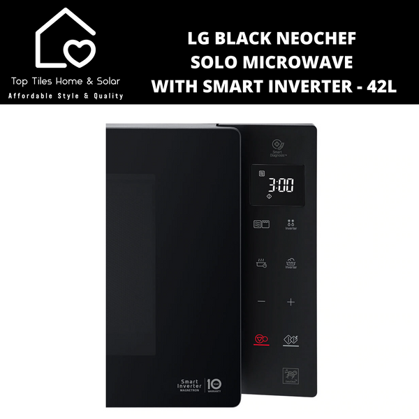 LG Black NeoChef Solo Microwave with Smart Inverter - 42L