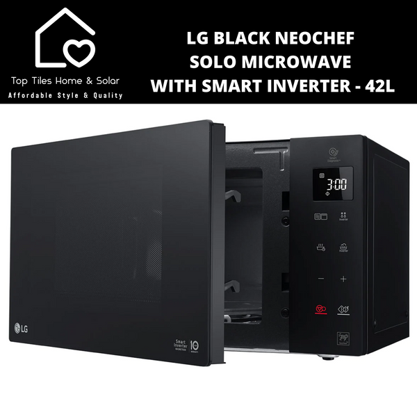 LG Black NeoChef Solo Microwave with Smart Inverter - 42L