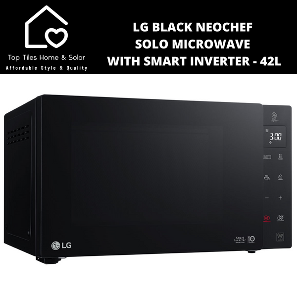 LG Black NeoChef Solo Microwave with Smart Inverter - 42L