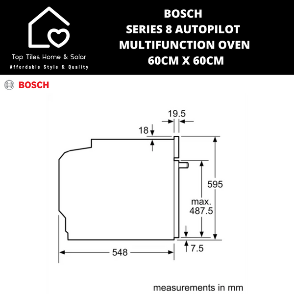 Bosch Series 8 - Autopilot Multifunction Oven 71L - 60cm
