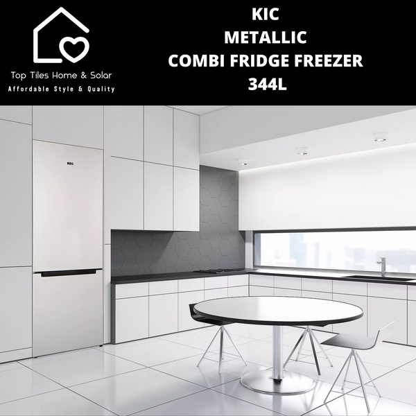 KIC Metallic Combi Fridge Freezer - 344L