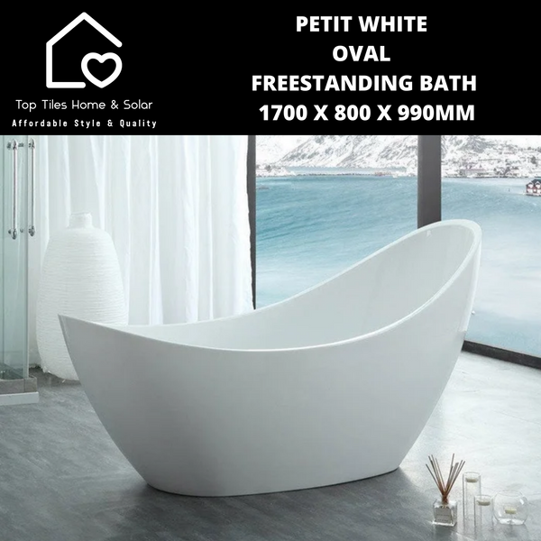 Petit White Oval Freestanding Bath - 1700 x 800 x 990mm