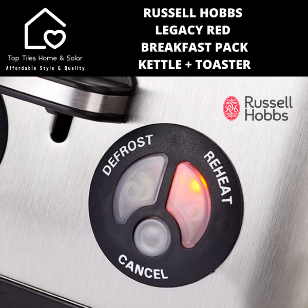 Russell Hobbs Legacy Red Breakfast Pack - Kettle & Toaster