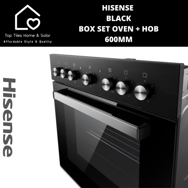 Hisense Black Undercounter Box Set Oven + Hob - 600mm