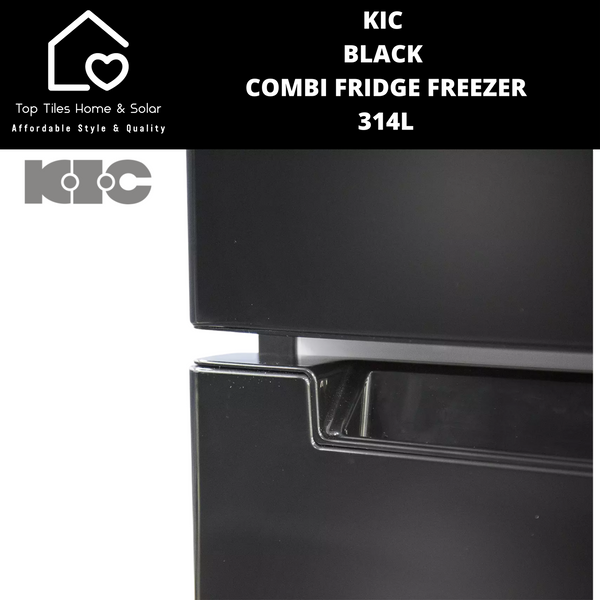 KIC Black Combi Fridge Freezer - 314L
