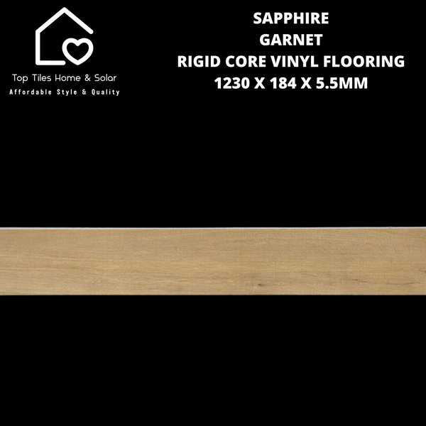 Sapphire Garnet Rigid Core Vinyl Flooring - 1230 x 184 x 5.5mm