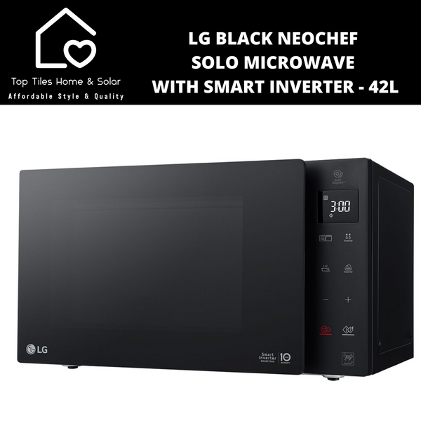 LG Black NeoChef Solo Microwave with Smart Inverter - 42L