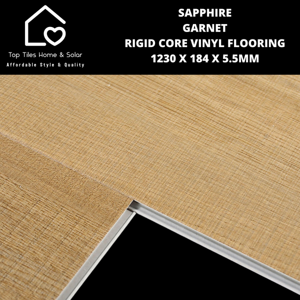 Sapphire Garnet Rigid Core Vinyl Flooring - 1230 x 184 x 5.5mm