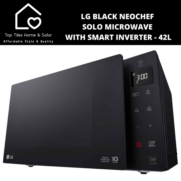 LG Black NeoChef Solo Microwave with Smart Inverter - 42L