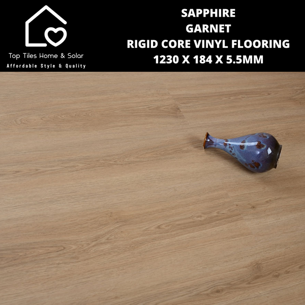 Sapphire Garnet Rigid Core Vinyl Flooring - 1230 x 184 x 5.5mm