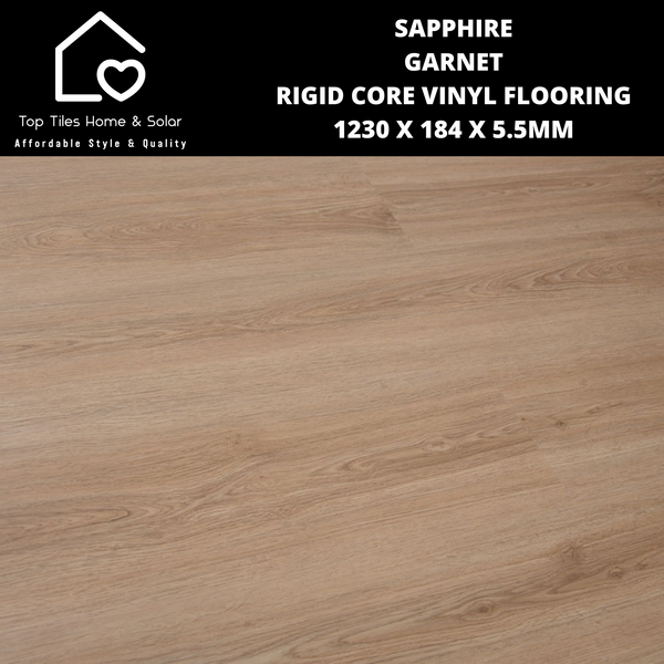 Sapphire Garnet Rigid Core Vinyl Flooring - 1230 x 184 x 5.5mm