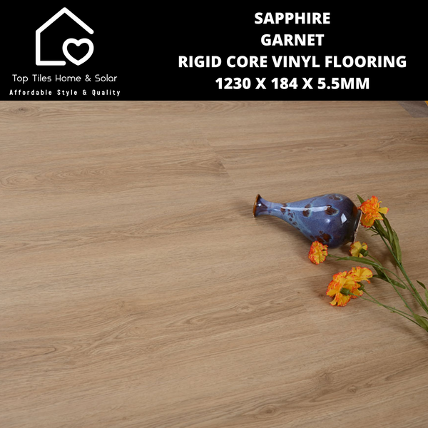 Sapphire Garnet Rigid Core Vinyl Flooring - 1230 x 184 x 5.5mm