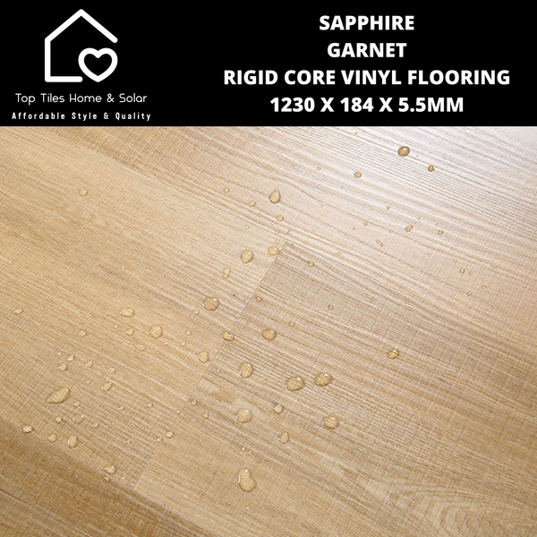 Sapphire Garnet Rigid Core Vinyl Flooring - 1230 x 184 x 5.5mm