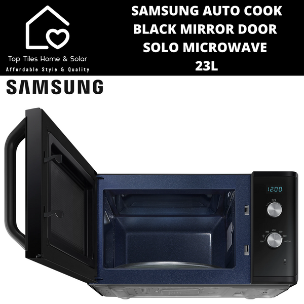 Samsung Auto Cook Black Mirror Door Solo Microwave - 23L