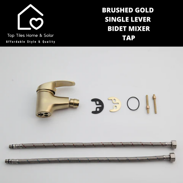 Brushed Gold Single Lever Bidet Mixer Tap