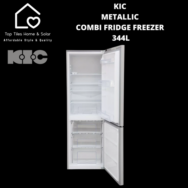 KIC Metallic Combi Fridge Freezer - 344L
