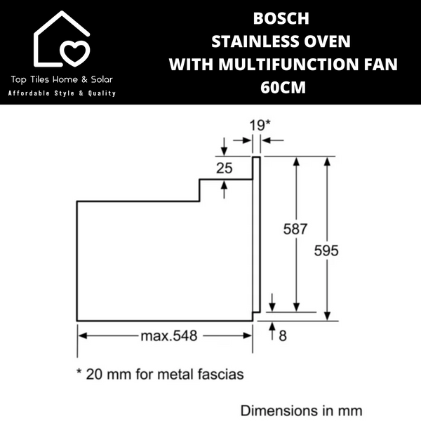 Bosch Series 2 - Digital Oven with Multifunction Fan - 60cm
