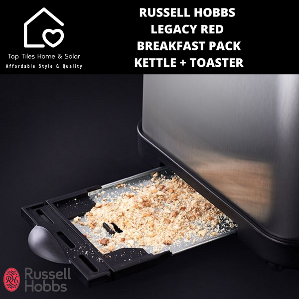 Russell Hobbs Legacy Red Breakfast Pack - Kettle & Toaster