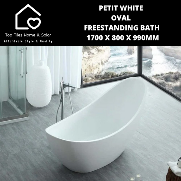 Petit White Oval Freestanding Bath - 1700 x 800 x 990mm
