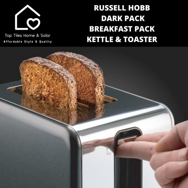 Russell Hobbs Dark Pack Breakfast Pack - Kettle & Toaster