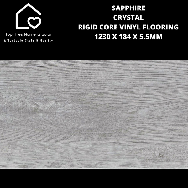 Sapphire Crystal Rigid Core Vinyl Flooring - 1230 x 184 x 5.5mm