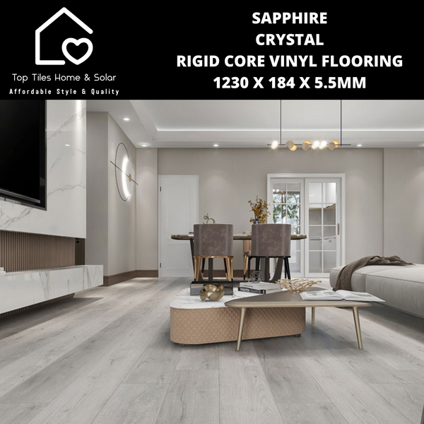 Sapphire Crystal Rigid Core Vinyl Flooring - 1230 x 184 x 5.5mm
