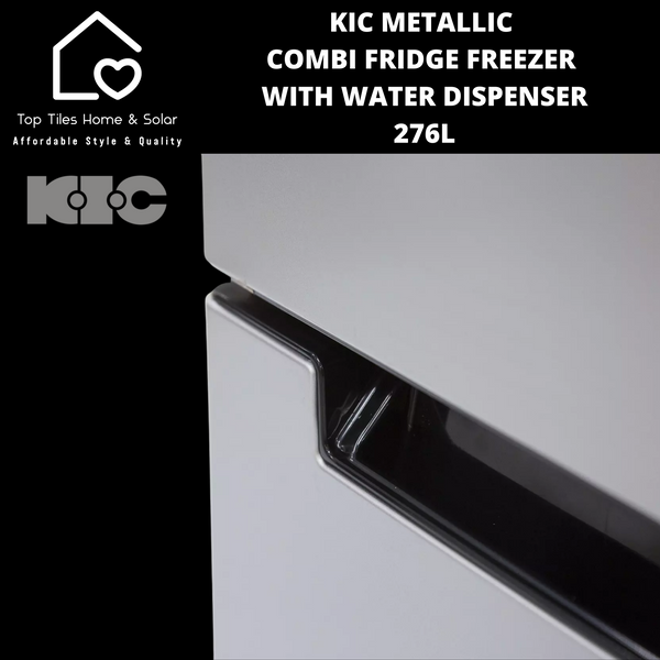 KIC Metallic Combi Fridge Freezer With Water Dispenser- 276L
