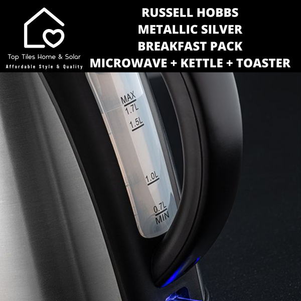 Russell Hobbs Metallic Silver Breakfast Pack