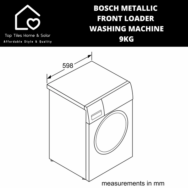 Bosch Series 4 - Metallic Front Loader Washing Machine - 9kg