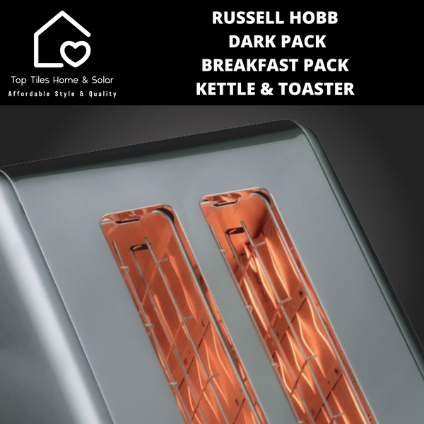 Russell Hobbs Dark Pack Breakfast Pack - Kettle & Toaster