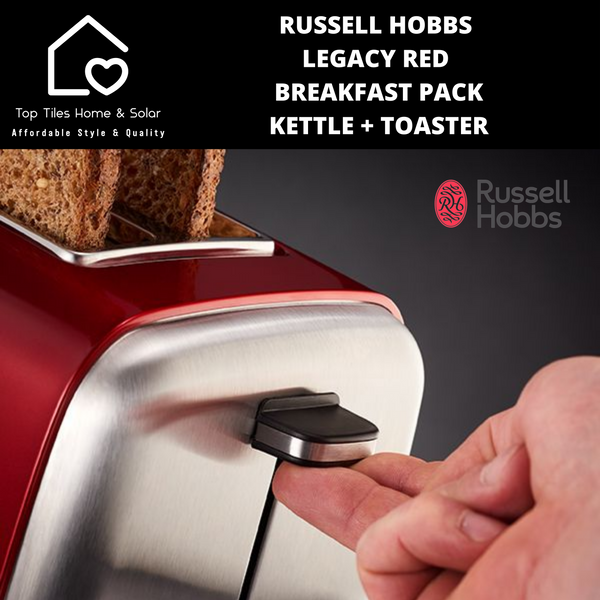 Russell Hobbs Legacy Red Breakfast Pack - Kettle & Toaster