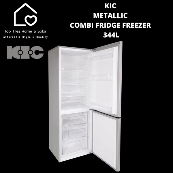 KIC Metallic Combi Fridge Freezer - 344L