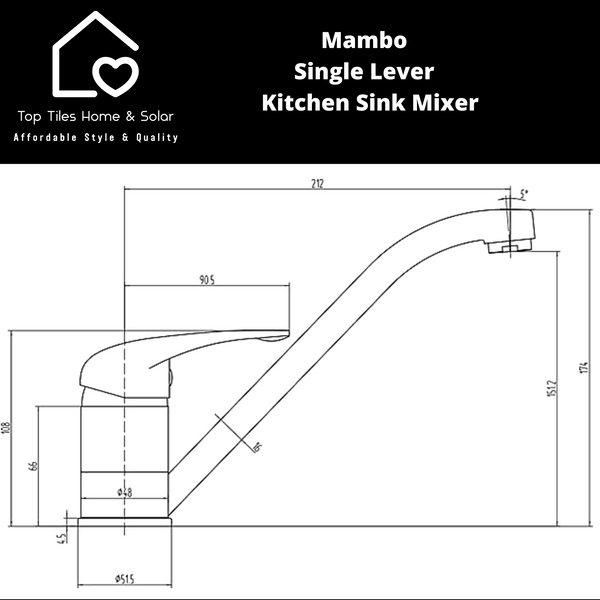 Mambo Single Lever Chrome Kitchen Sink Mixer