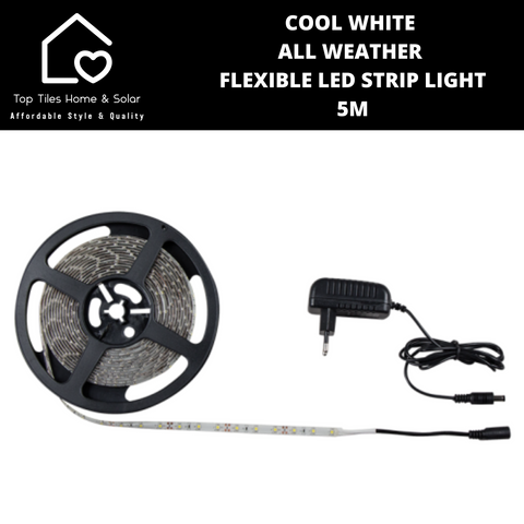 Cool White All Weather Flexible LED Strip Light - 5m